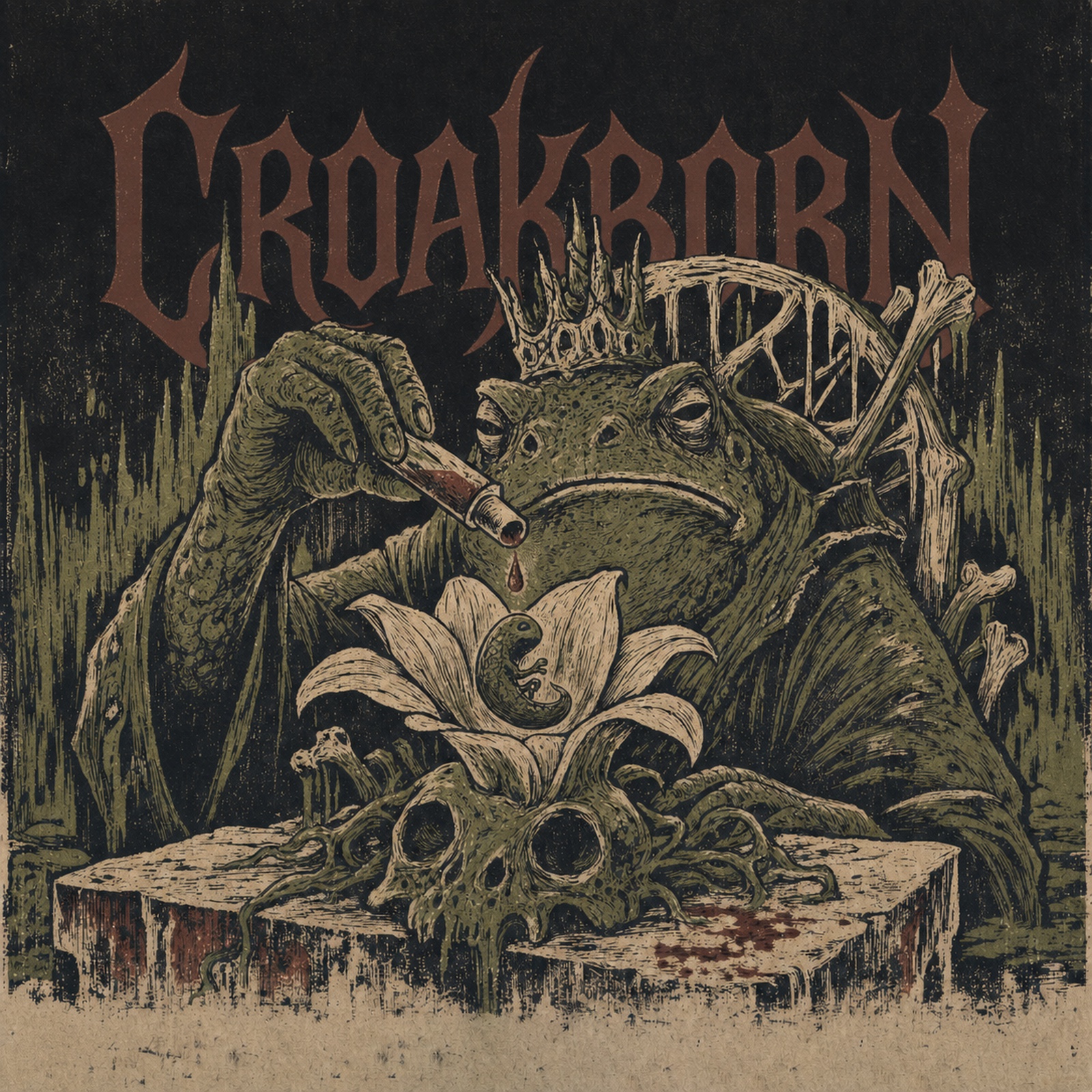Album cover of Croakborn: Experiments I – Beneath the Death Throne