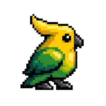 Gizmo, the RNDM Gizmo mascot, as pixel art